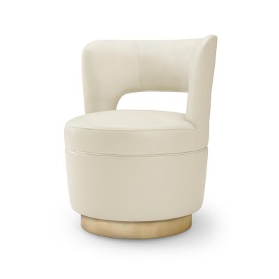 Stella Swivel Chair-Milk Leather