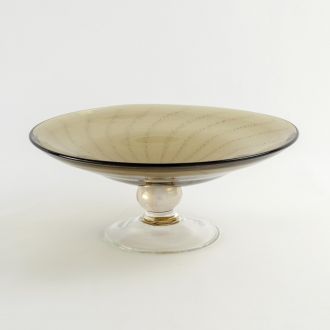 Spiral Palace Footed Bowl-Olive