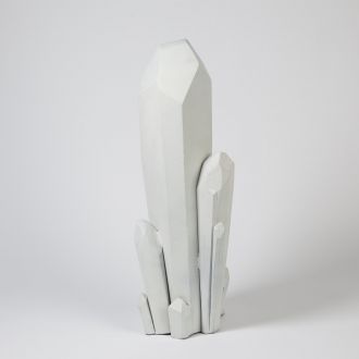 Stone Sculpture-Matte White-Lg