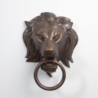 Lion Head Door Knocker-Antique Brass