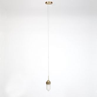 Leo Pendant-Single Drop-Satin Brass-XL
