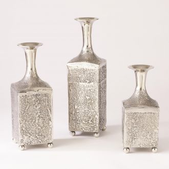 Aluminum Bottle Vase-Nickel