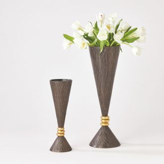 Leaf Vase-Bronze