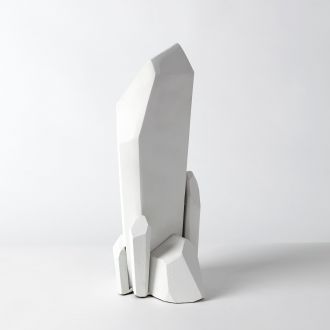 Stone Sculpture-Matte White-Sm