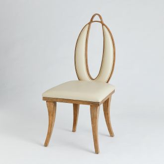 Adelaide Chair-Beige Leather