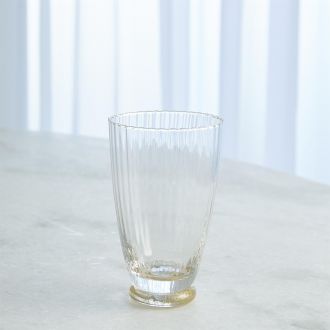 Footed Water Glass-Gold