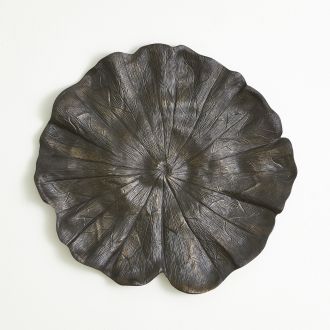 Lotus Leaf Wall Decor-Dark Antique Bronze-Lg