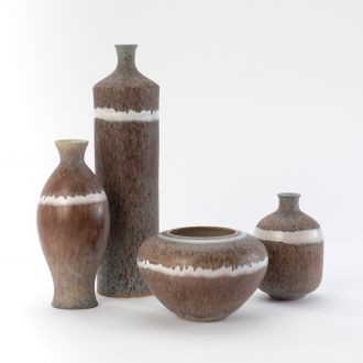 Tuscon Collection Soft Stripe Round Vase