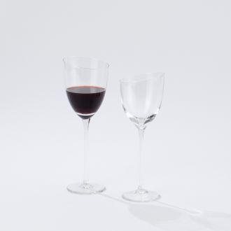 Asymmetrical Slant Wine Glasses
