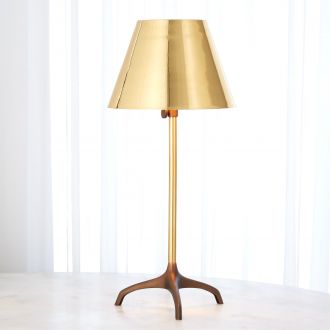 Simple Tripod Table Lamp-Brass