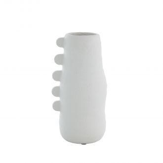 Primitive Porcelain Vase-White