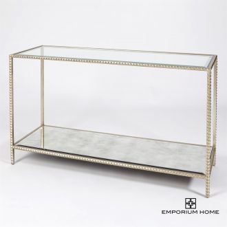 Stud Console Table-Silver Leaf