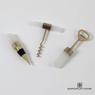 Emporium Home Crystal Barware-Satin Brass