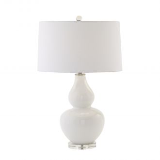 Ceramic Gourd Table Lamp-White