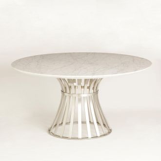 Aero Table-Stainless Steel/Carrera Marble
