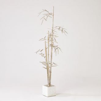 Bamboo Sculpture-Silver Leaf
