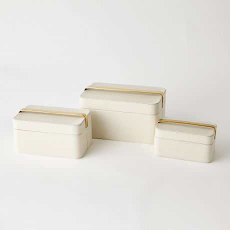 Avery Decorative Box-Milk Leather